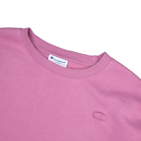 Champion Pink Crewneck Sweatshirt heavy warm winter pullover sweater size M - Picture 6 of 7